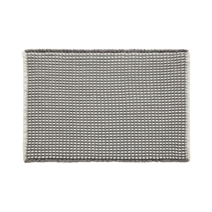 TYUU Waffle Bath Mat, Boho Bathroom Rugs Non Slip Washable Super Absorbent Quick Dry Bath Mat Farmhouse Bathroom Decor, 30"x20" Grey and White