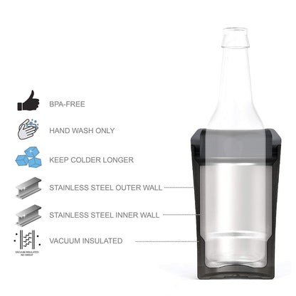 Zak Designs Bottle, 12 oz 18/8 SS Vacuum Insulated Stainless Steel, 4-in-1 Use and for Cold Drinks, Non BPA, Vin Scully Can cooler