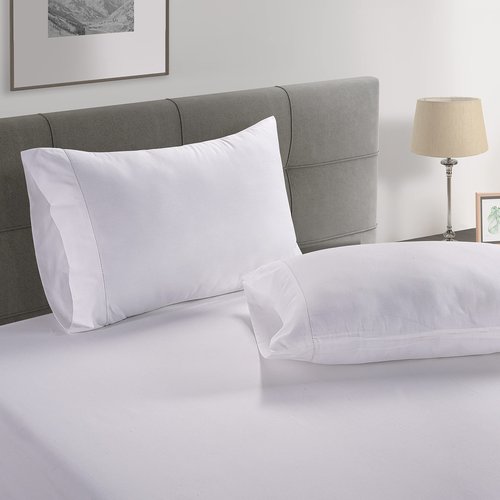 LANE LINEN 100% Organic Cotton King Sheet Set, 4Pc Cotton Sheets King Size, Breathable Bedding Sheet & Pillowcases, Hotel Luxury Bed Sheets Set, 15" Deep Pocket - White King Sheets (2 Pack)