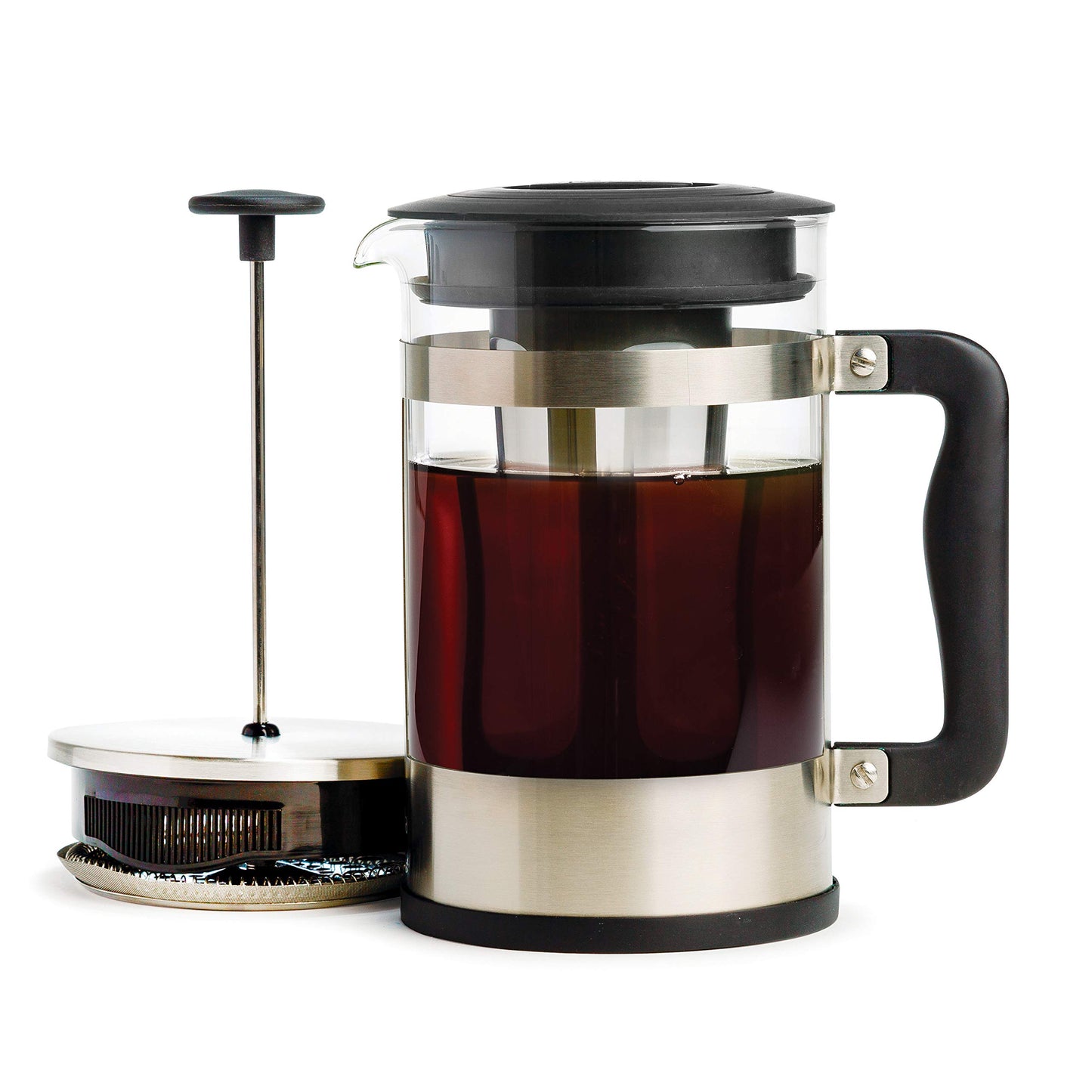 Primula 2-in-1 Coffee Maker, Make French Press Coffee and Cold Brew Coffee in One Coffee Maker, Comfort Grip Handle, Durable Glass Carafe, Perfect 6 Cup Size