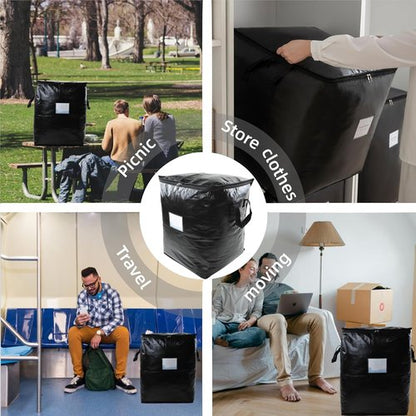 Heavy Duty Moving Bags by 3 Pack | Extra Large 91L Waterproof Storage Totes with Reinforced Handles