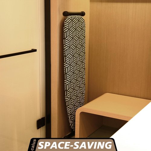 Caius Ironing Board - Compact Full-Size Design | Extra Wide Area & Heavy-Duty Padded Cover