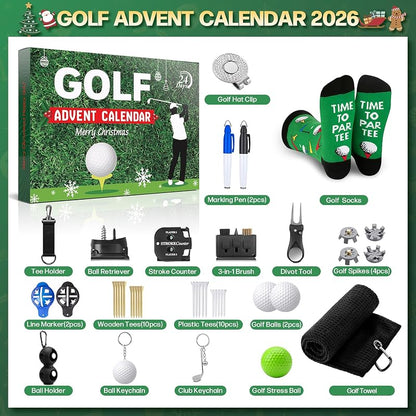 Golf Advent Calendar 2026 for Men – 24 Golf Tools & Gear Holiday Countdown