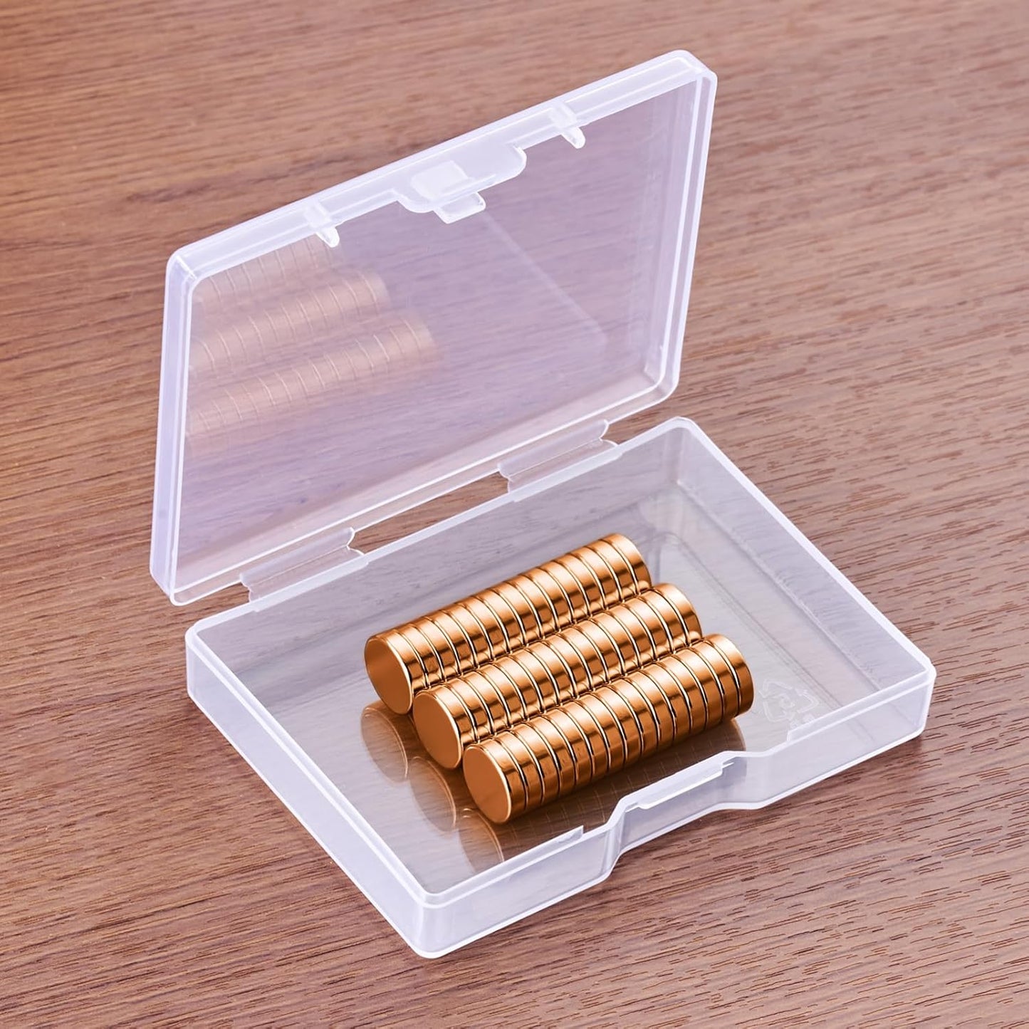 SMARTAKE 45 Pcs Neodymium Refrigerator Magnets - Small Round Multi-Use Office Magnets | Rose Gold