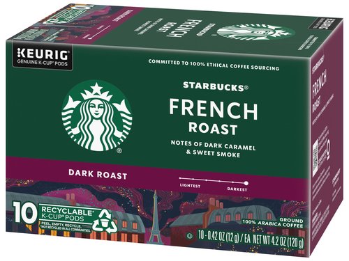Starbucks Coffee K-Cup Pods, French Roast, 10 CT