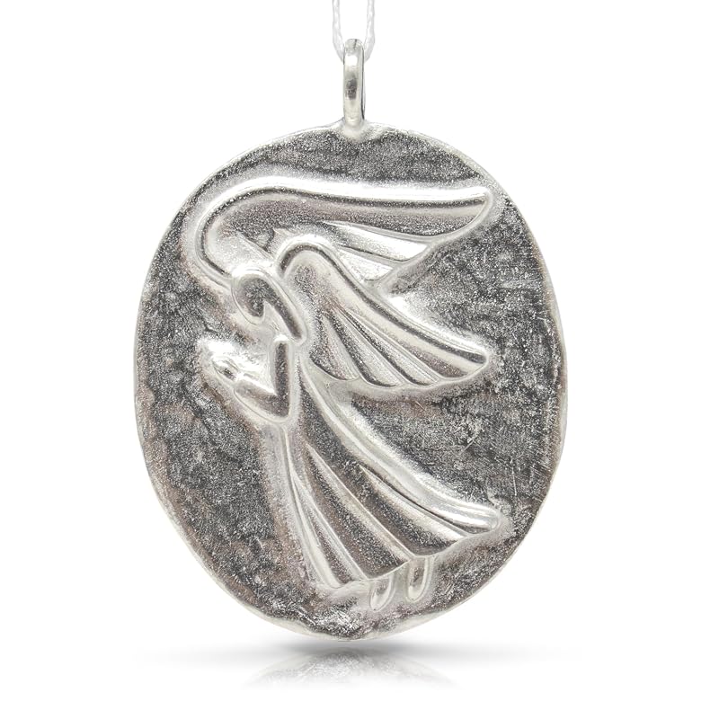 Guardian Angel Ornament, Pewter Handcrafted in USA