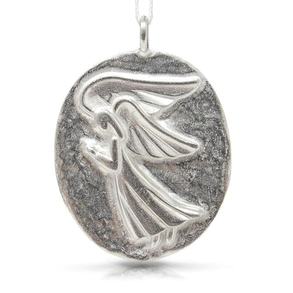 Guardian Angel Ornament, Pewter Handcrafted in USA