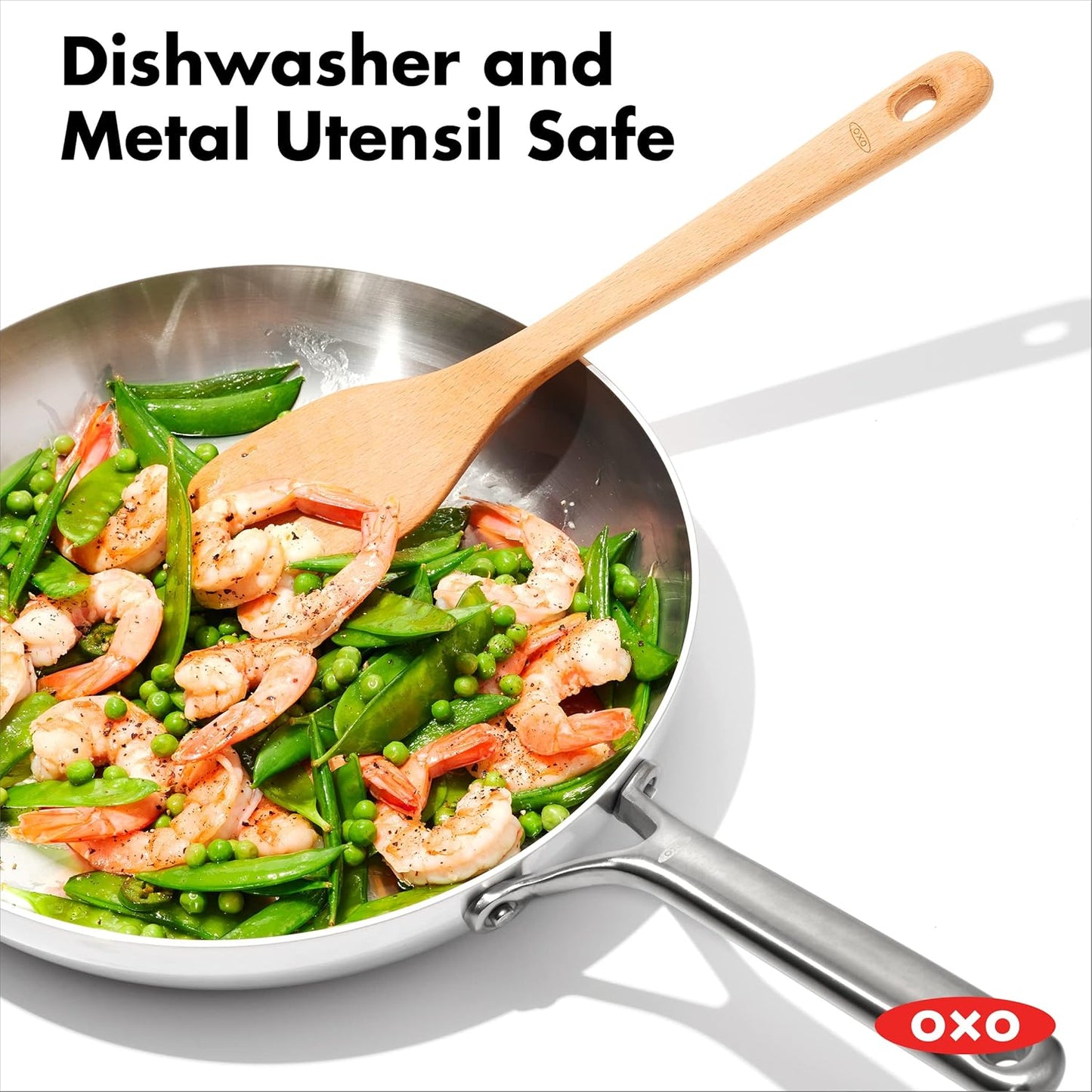 OXO Mira Tri-Ply Stainless Steel Frying Pan - 12" Induction Skillet, Dishwasher Safe & Metal Utensil Friendly
