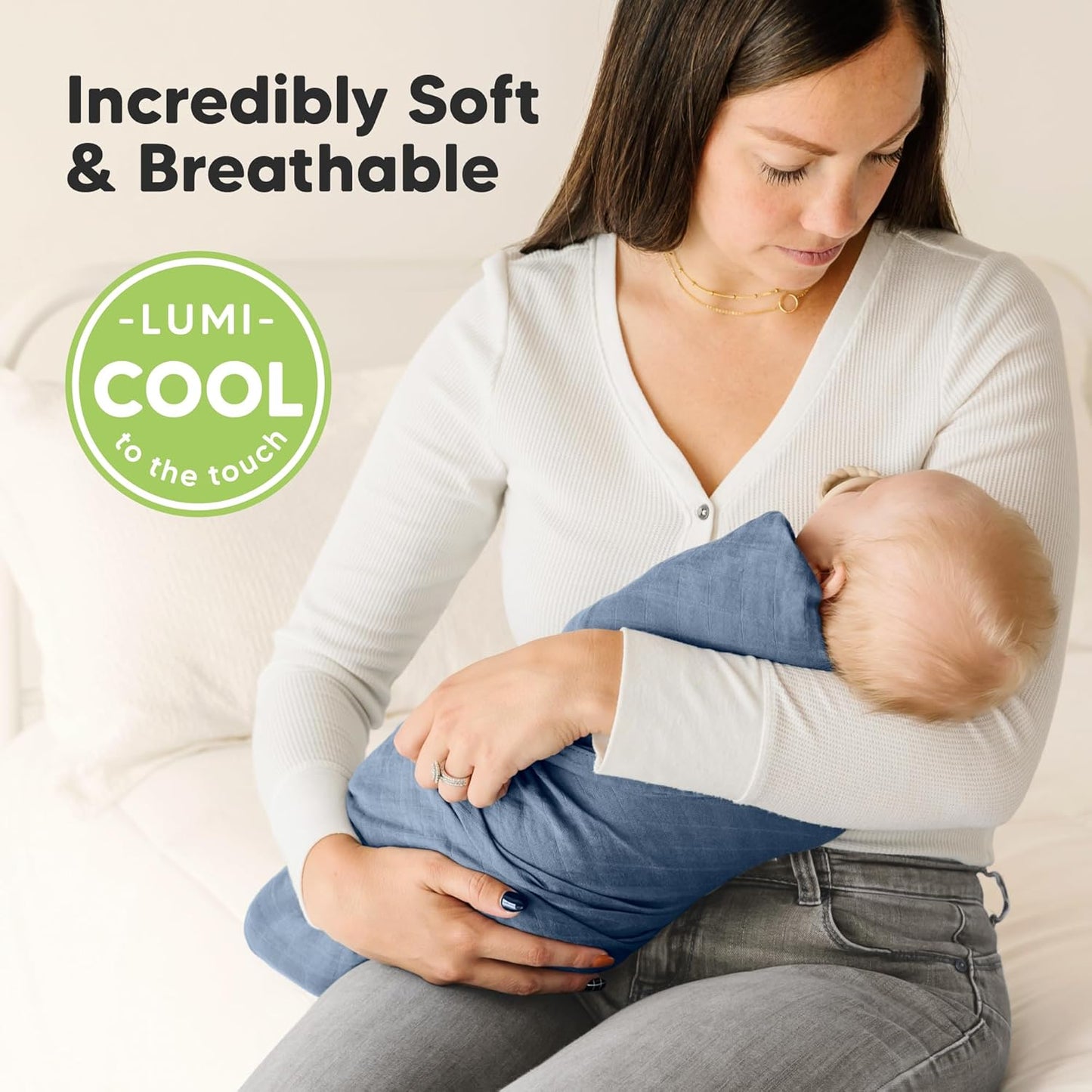Skiennix 4-Pack Organic Muslin Swaddle Blankets - Soft & Breathable Newborn Essentials in Coral