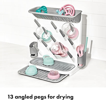 OXO Tot Expandable Drying Rack - Space-Saving Design for Newborn Baby Bottles & Essentials