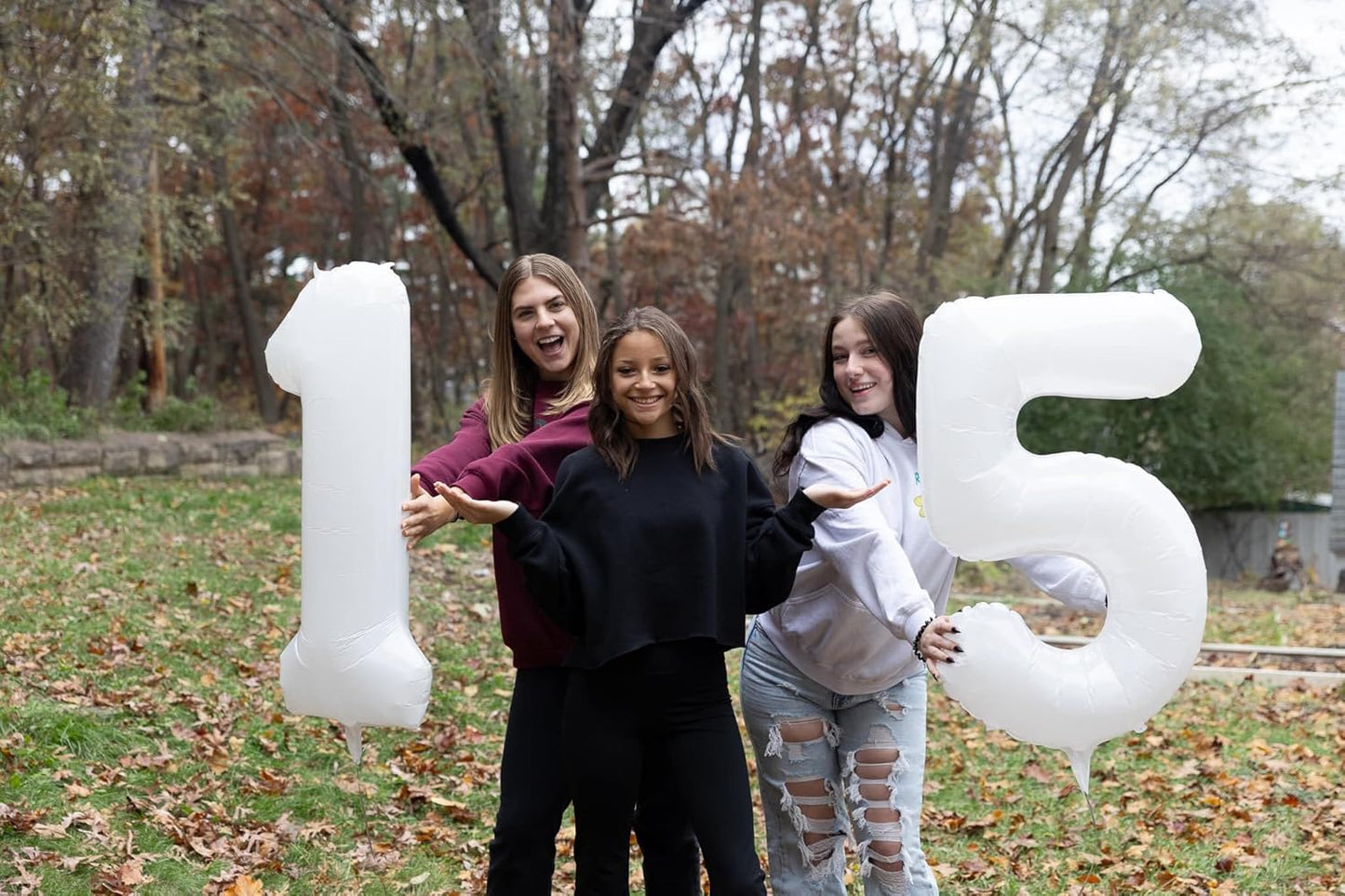 Number 15 Balloon by [Brand Name] - 40-Inch White Birthday Decoration for 15th Party Supplies