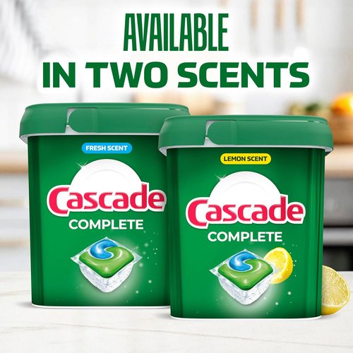 Cascade Complete Dishwasher Detergent Pods - Fresh Scent, Powerful Grease-Fighting Tablets | 100 Count Value Pack