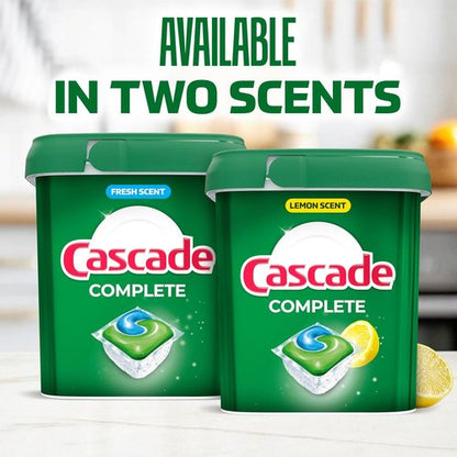 Cascade Complete Dishwasher Detergent Pods - Fresh Scent, Powerful Grease-Fighting Tablets | 100 Count Value Pack