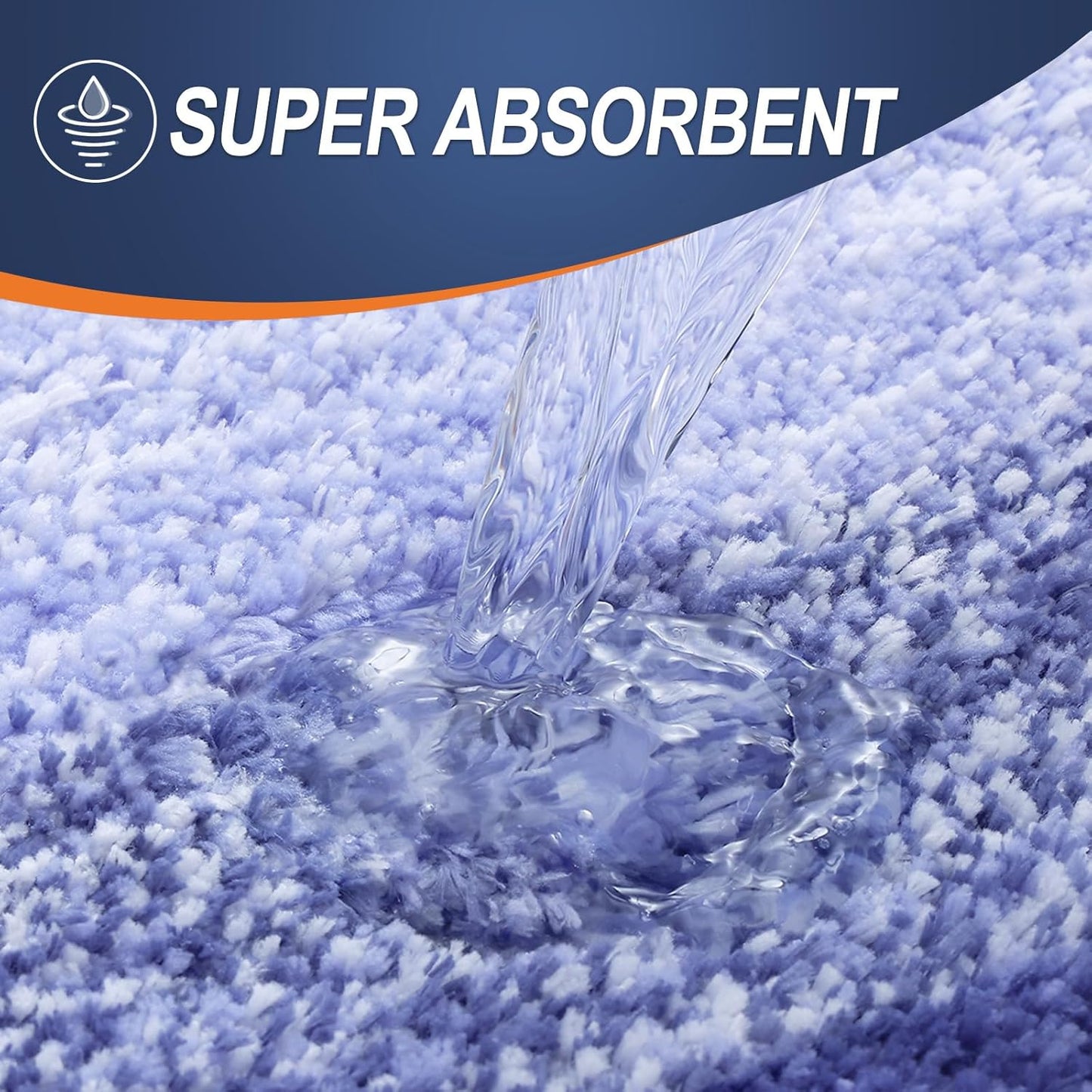 OLANLY Bathroom Rugs - Extra Soft Microfiber Mat 30x20 | Quick Dry, Machine Washable, Rubber Backing, Blue-Violet