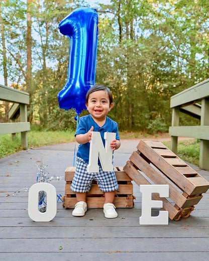 Number Balloons 40 Inch Dark Blue 1 - Big One Balloons for 1st Birthday & Celebrations