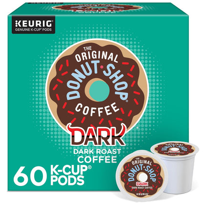 Original Donut Shop Dark Roast Coffee K-Cup Pods - 60 Count (6 Packs of 10) | Single-Serve Convenience