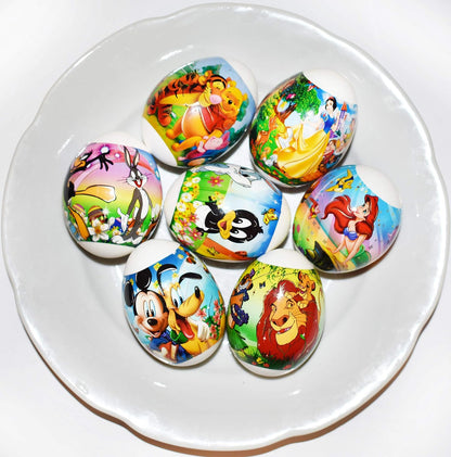 Skiennix Easter Egg Decorating Kit - Heat Shrink Sleeve Wraps & Stickers for 7 Eggs | Pysanka Supplies