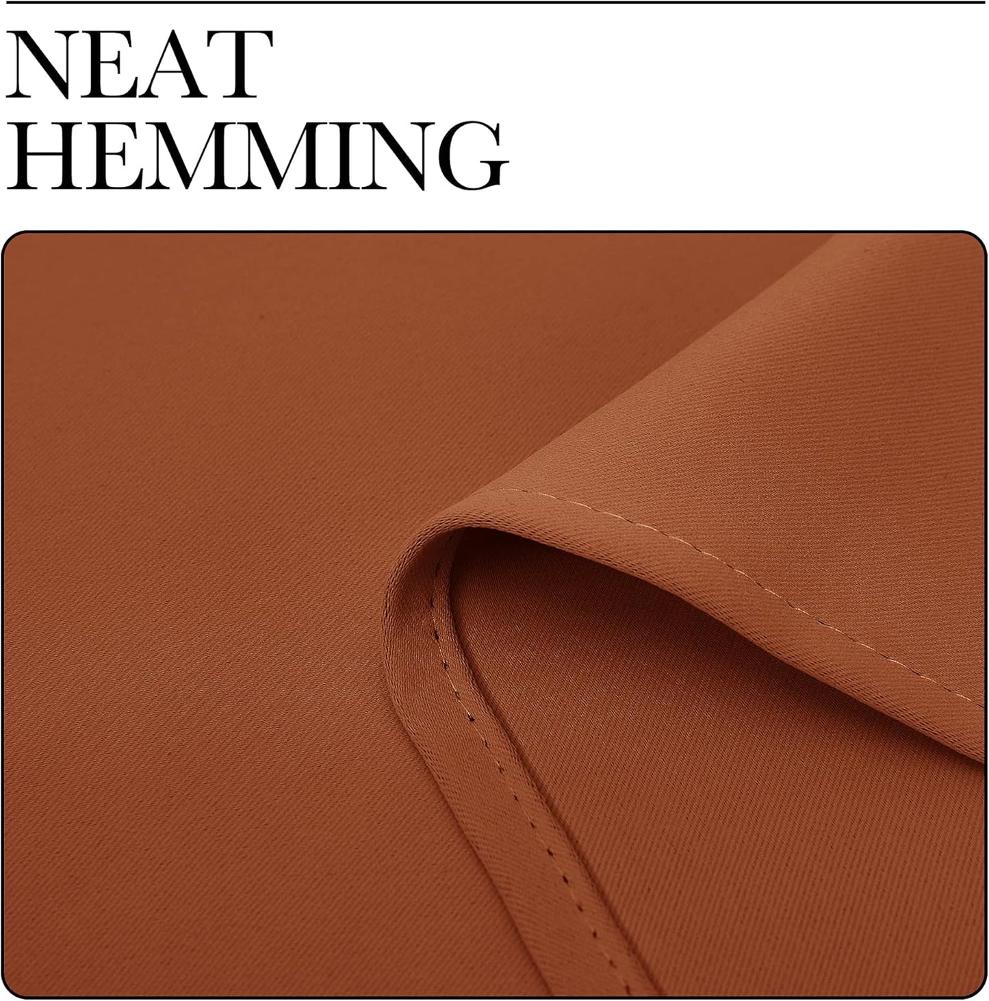 NICETOWN Blackout Curtains - Burnt Orange Thermal Insulated Drapes for Bedroom | 48" Long, 42" Wide (1 Pair)