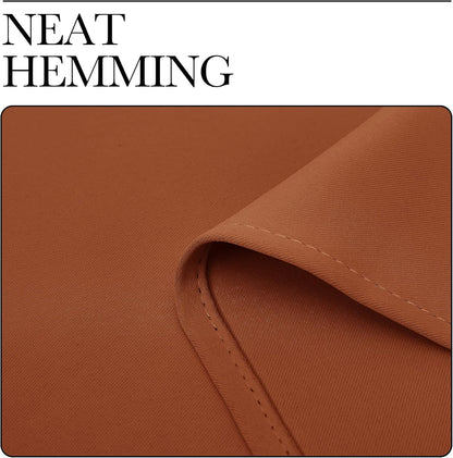 NICETOWN Blackout Curtains - Burnt Orange Thermal Insulated Drapes for Bedroom | 48" Long, 42" Wide (1 Pair)