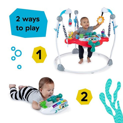 Baby Einstein 2-in-1 Interactive Jumper - Ocean Explorers Airplane Adventure | Lights & Activities for Ages 6+ Months, Max Weight 25 lbs.