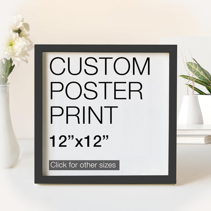 Pera Print Custom Photo Poster - Personalized Wall Art Prints (12 x 12 Inches)
