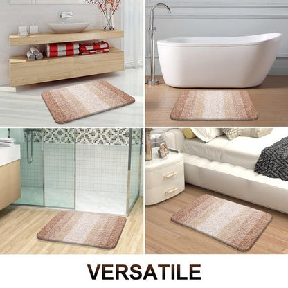 OLANLY Bathroom Runner Rugs 59x24, Extra Soft Absorbent Microfiber Bath Rugs, Rubber Backing, Quick Dry, Machine Washable Bath Mats for Bathroom Floor, Tub and Shower, Home Decor Accessories, Beige