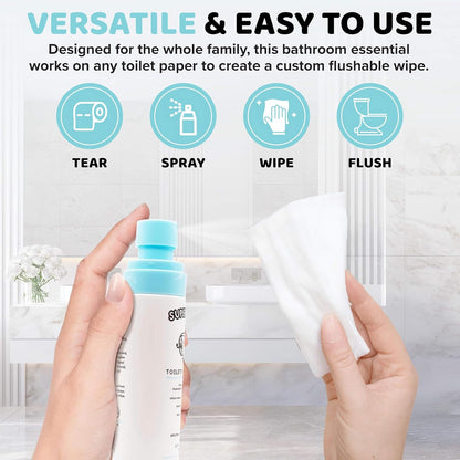 Toilet Paper Spray - Gentle Cleansing Wipe for a Better Bathroom Experience | 2.7 fl oz | Travel-Friendly