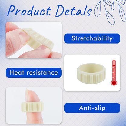 U0U Candle Grippers - 30 Pack Rubber Candle Hugger Gaskets for Taper Candles | Keeps Candles Upright, Beige
