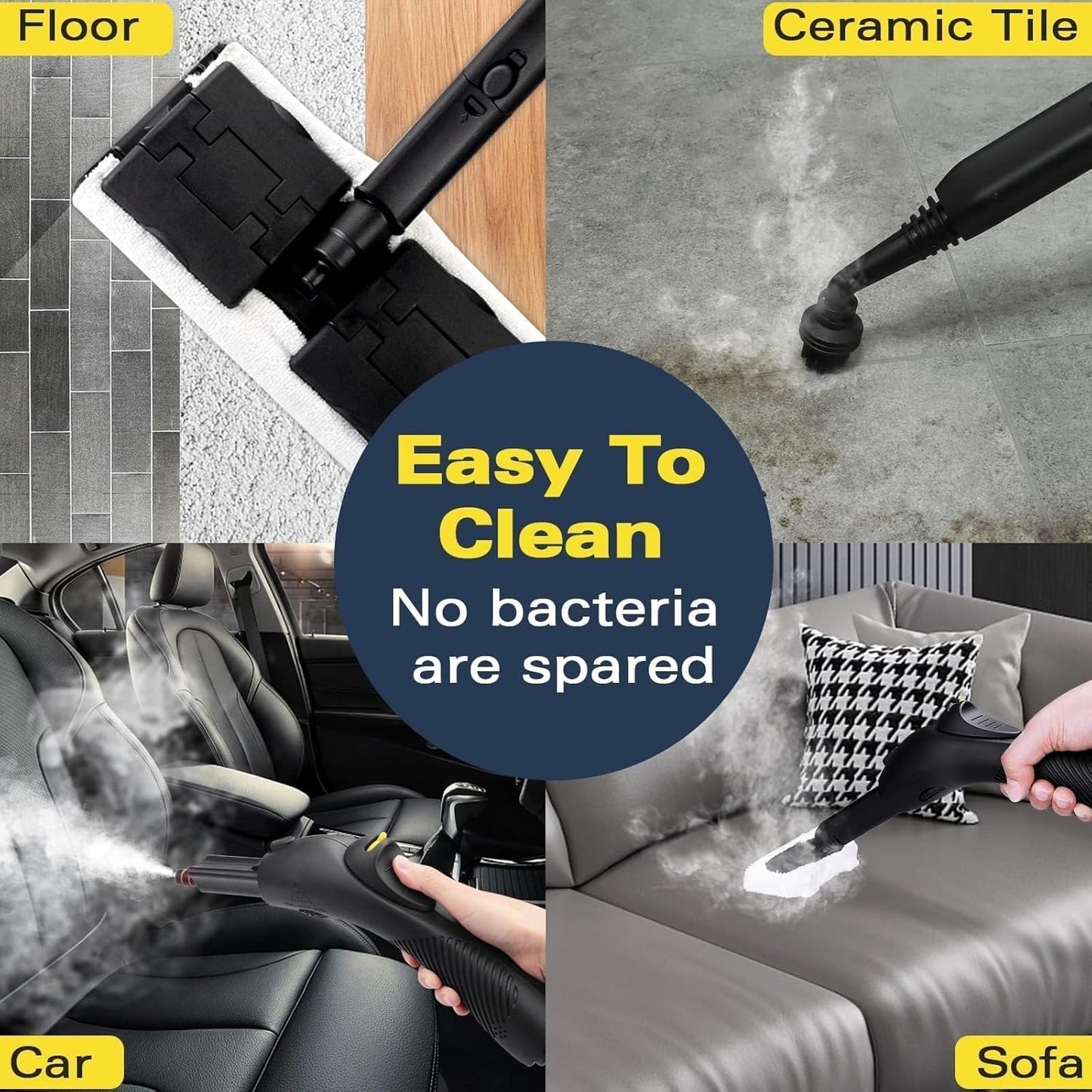 Waitbird Handheld Steam Cleaner - 21 Accessories, 248°F High Temperature for Home & Floors
