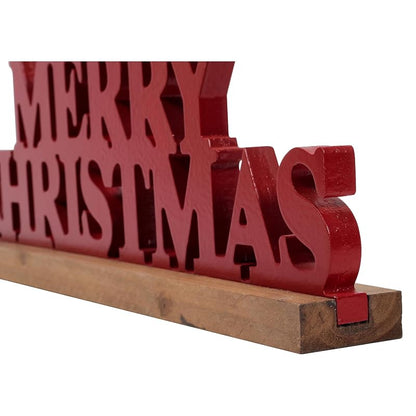 Rustic 16 Inch Merry Christmas Sign - Handmade Wooden Home Decor