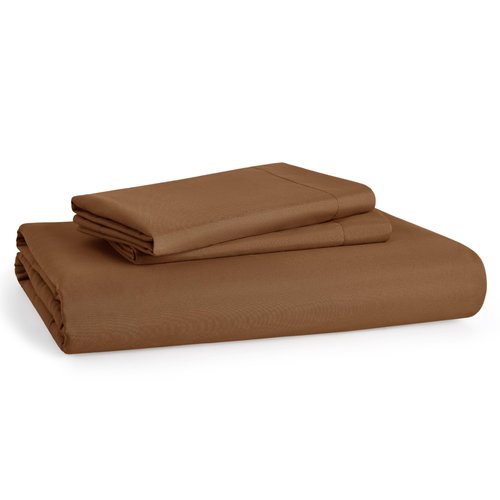 Bedsure Duvet Cover Full Size - Soft Double Brushed Bedding Set for Kids & Adults, Zipper Closure, 3 Pieces, Includes 1 Duvet Cover (80"x90") & 2 Pillow Shams, NO Comforter, Brown