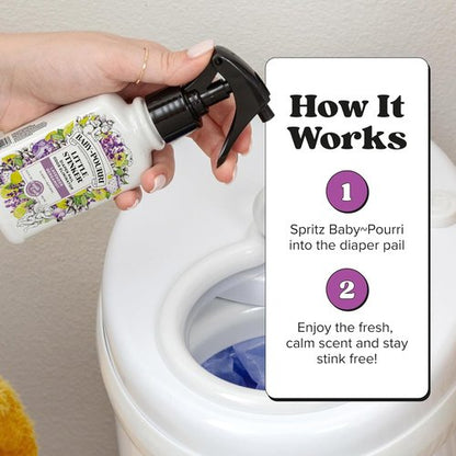 Baby-Pourri Little Stinker Diaper Pail Deodorizer Spray - 3.4 Fl Oz | Up to 150 Uses, Lavender & Eucalyptus Scent