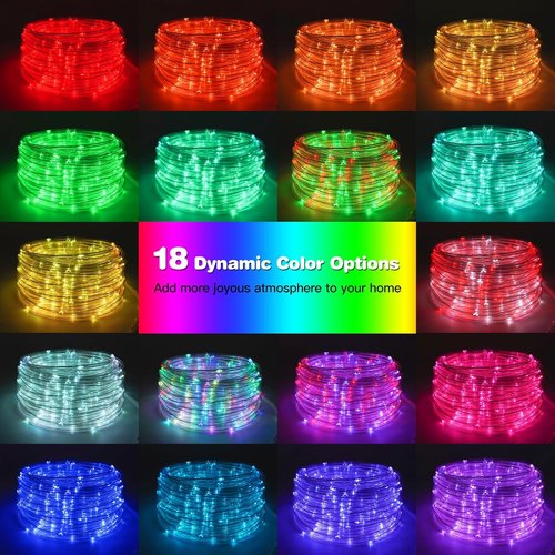 Gvwoxm LED Rope Lights - 50FT, 150 Color-Changing Lights with Timer & Remote | Waterproof for Outdoor Use