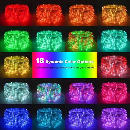 Gvwoxm LED Rope Lights - 50FT, 150 Color-Changing Lights with Timer & Remote | Waterproof for Outdoor Use