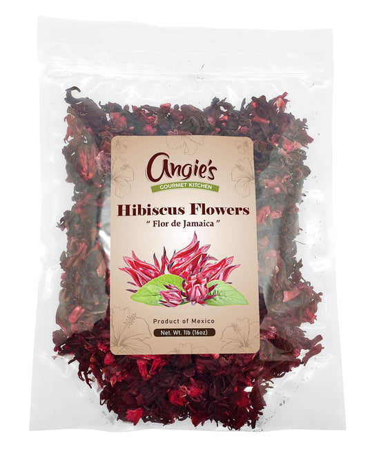 All Natural Hibiscus Flowers 1lb (16oz) | Whole Flowers and Petals | Perfect for Iced or Hot Tea | Flor de Jamaica