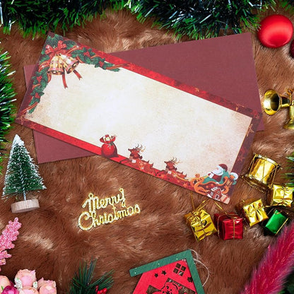 Christmas Envelopes #10 Self Seal 60 Pcs, 4 Styles – Classic Design, 250g Paper