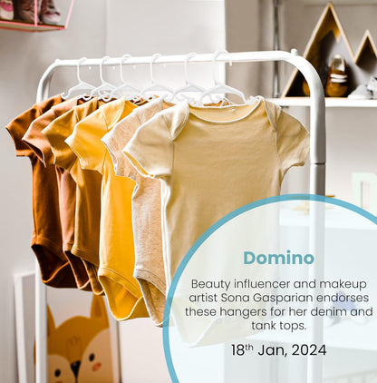Utopia Home Kids Hangers - 60 Pack 11.5 Inch Plastic Baby Hangers for Closet | White Childrens Hangers