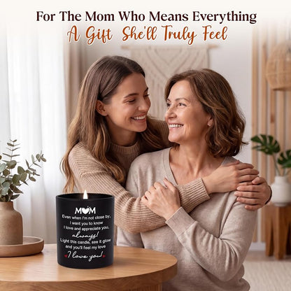 Vanilla Lavender Candle 10 oz - Christmas Gift for Mom | Black Jar, Mom In My Heart