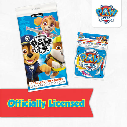 Paw Patrol Tablecloth & Birthday Banner Set - Officially Licensed Party Decorations