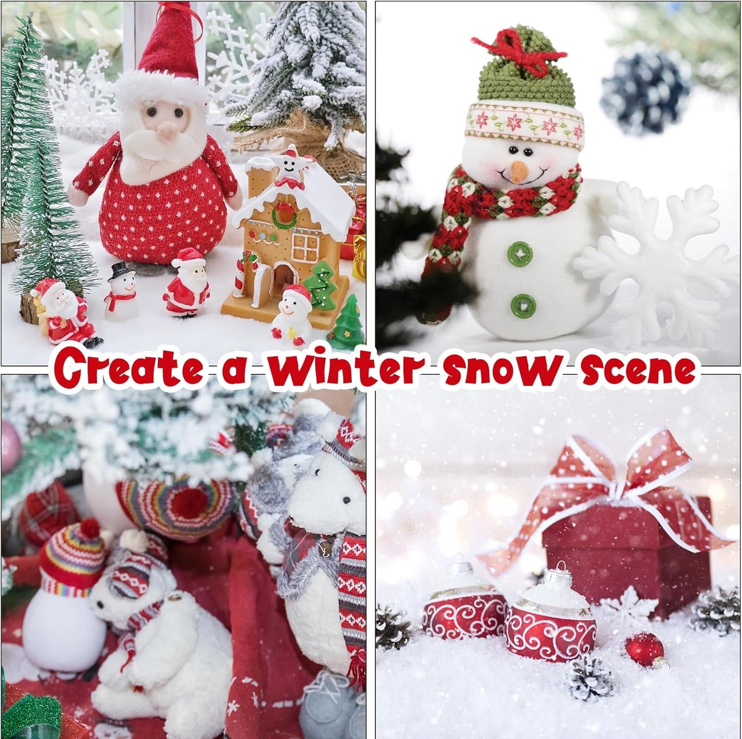 Skiennix Instant Snow Powder - Create 6-8 Gallons of Realistic Artificial Snow | Perfect for Winter Decor & Crafts