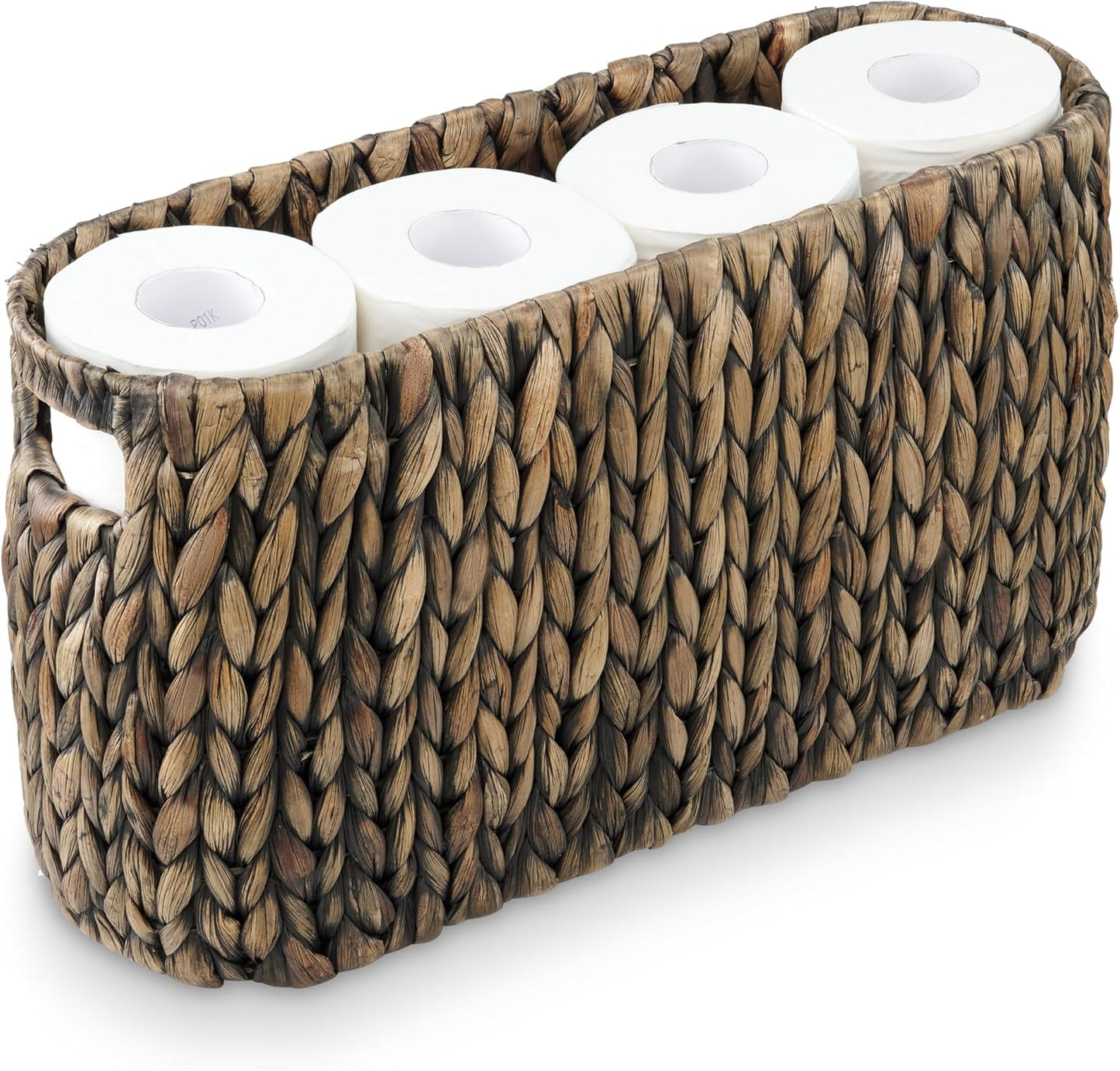 Skiennix Black Toilet Paper Storage Basket - Stylish & Functional Bathroom Organizer