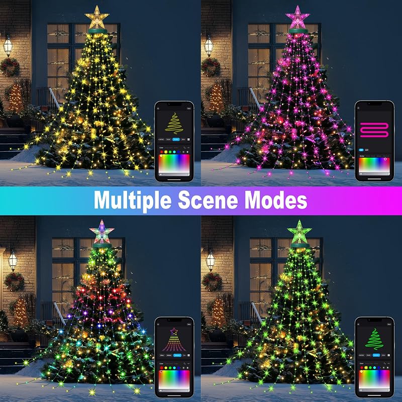 Smart Christmas Tree Lights with Ring Topper, 330 LED Colorful Tree Lights (Variation of THIS listing: 330)