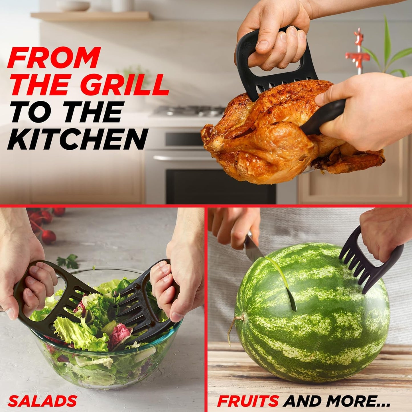 Alpha Grillers Meat Shredder Claws - BBQ Pulling Tools for Effortless Shredding | Perfect Gift for Men