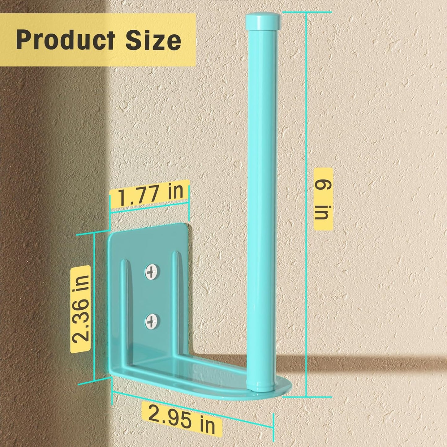 Skiennix Hat Rack | 2-Pack Stainless Steel Baseball Cap Organizer - Strong Adhesive & Wall-Mounted (Light Blue, 6 in)