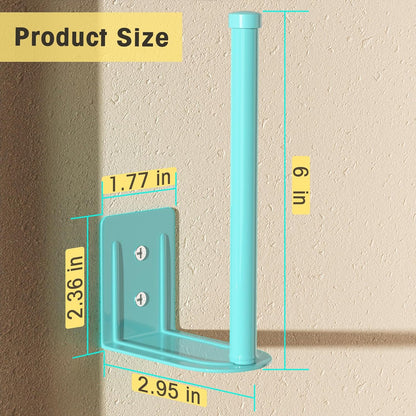 Skiennix Hat Rack | 2-Pack Stainless Steel Baseball Cap Organizer - Strong Adhesive & Wall-Mounted (Light Blue, 6 in)