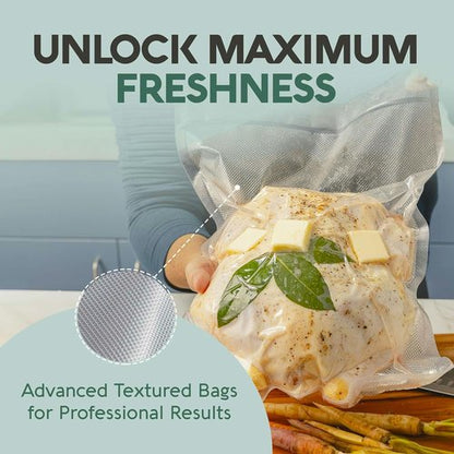 Avid Armor Vacuum Sealer Bags - Non-BPA Food Storage & Sous Vide | Pint, Quart & Gallon Combo Pack (150 Bags)