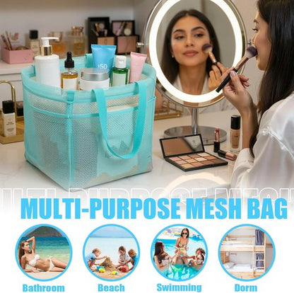 Kinlop Mesh Shower Caddy - Portable 8 Pocket Hanging Tote for College Dorms & Travel | Macarons Color