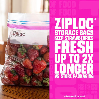Ziploc Storage Bags Variety Pack - 190 Count | Includes Gallon, Quart, Sandwich & Snack Sizes