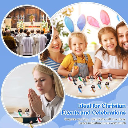 Bememo Mini Jesus Figures - 100 Pcs Original Design Toys for Sunday School & Baptism Gifts