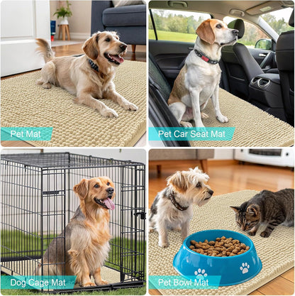 OLANLY Dog Door Mat - Absorbent Non-Slip Chenille Mat for Muddy Paws | 36x24 Inches, Quick Dry, Indoor Entryway Carpet